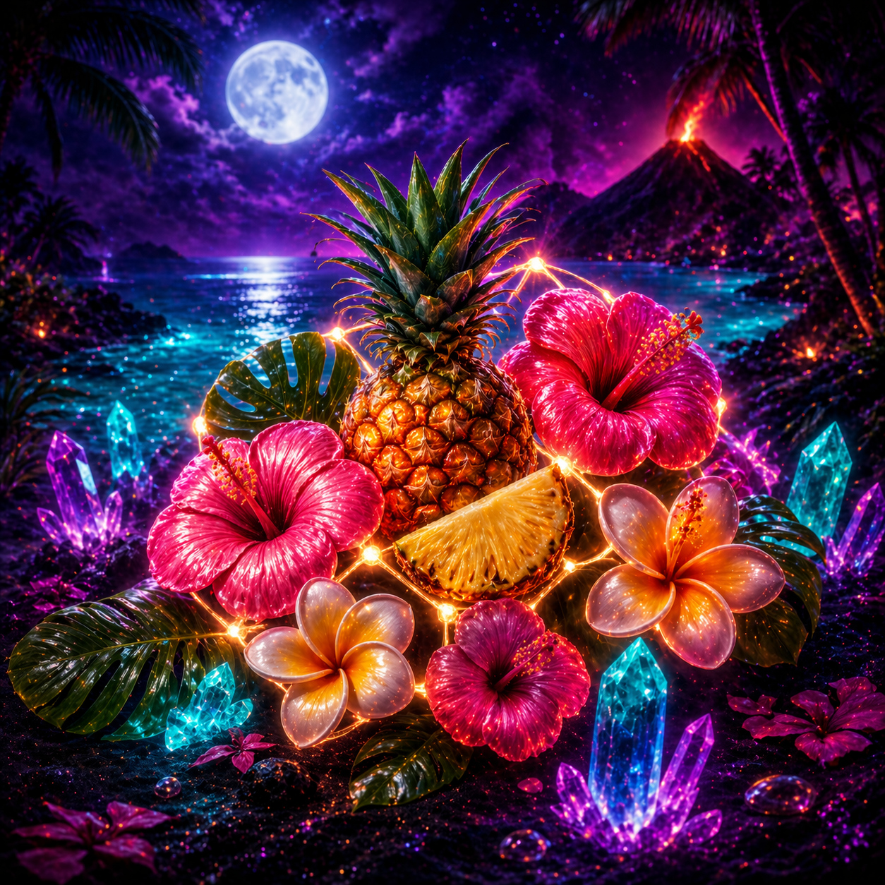 Aloha! Cluster Pays themed artwork