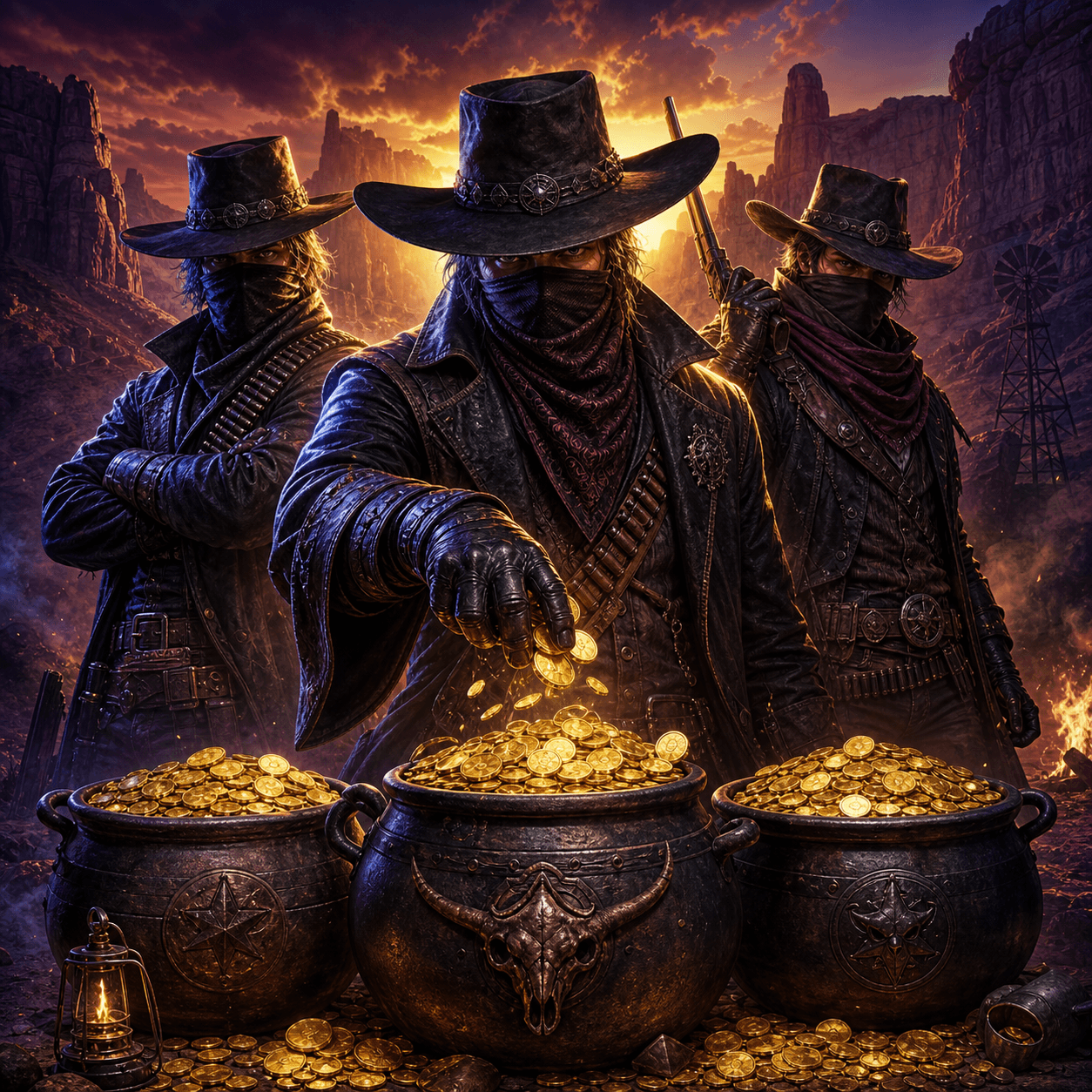 Big Bounty Bandits: 3 Pots themed artwork