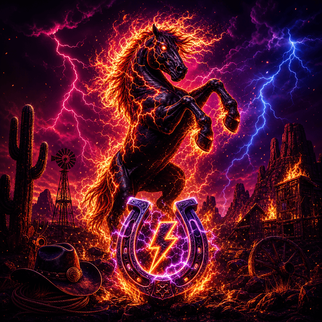 Colt Lightning Inferno themed artwork