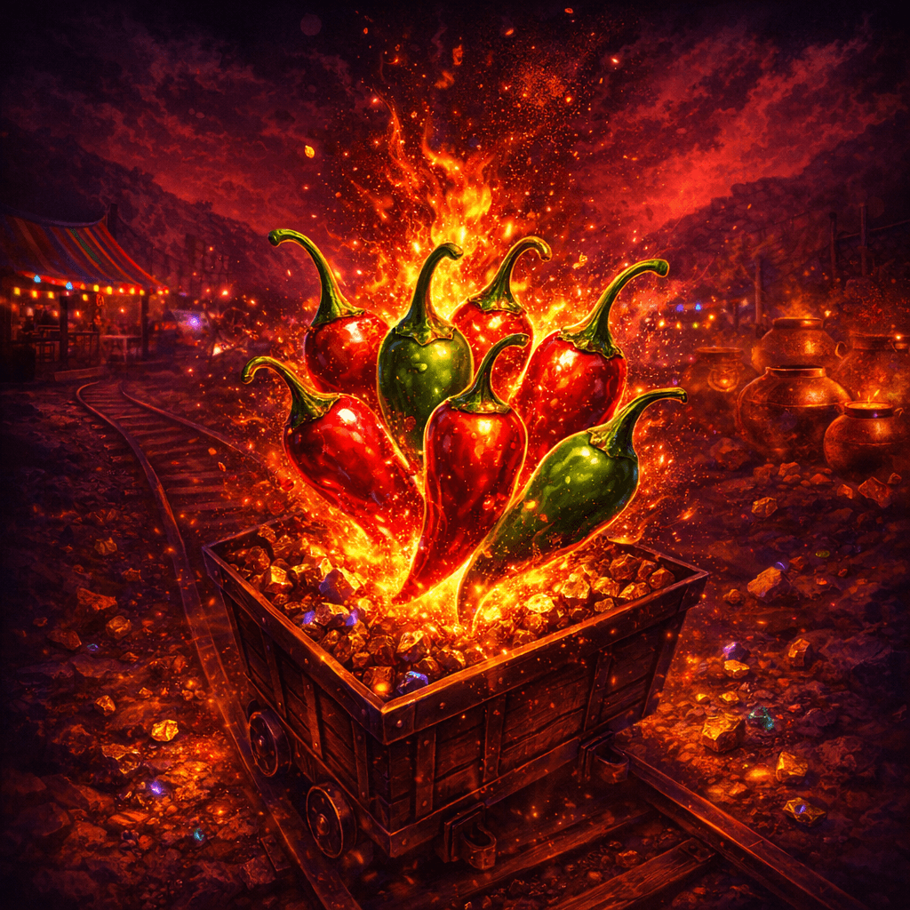 Extra Chilli themed artwork