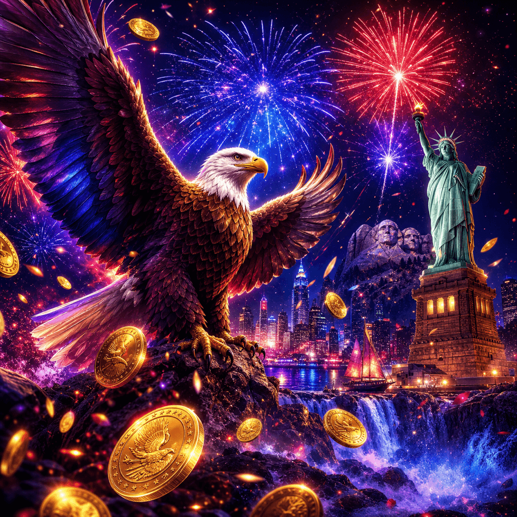 Stars & Stripes Hold and Win themed artwork