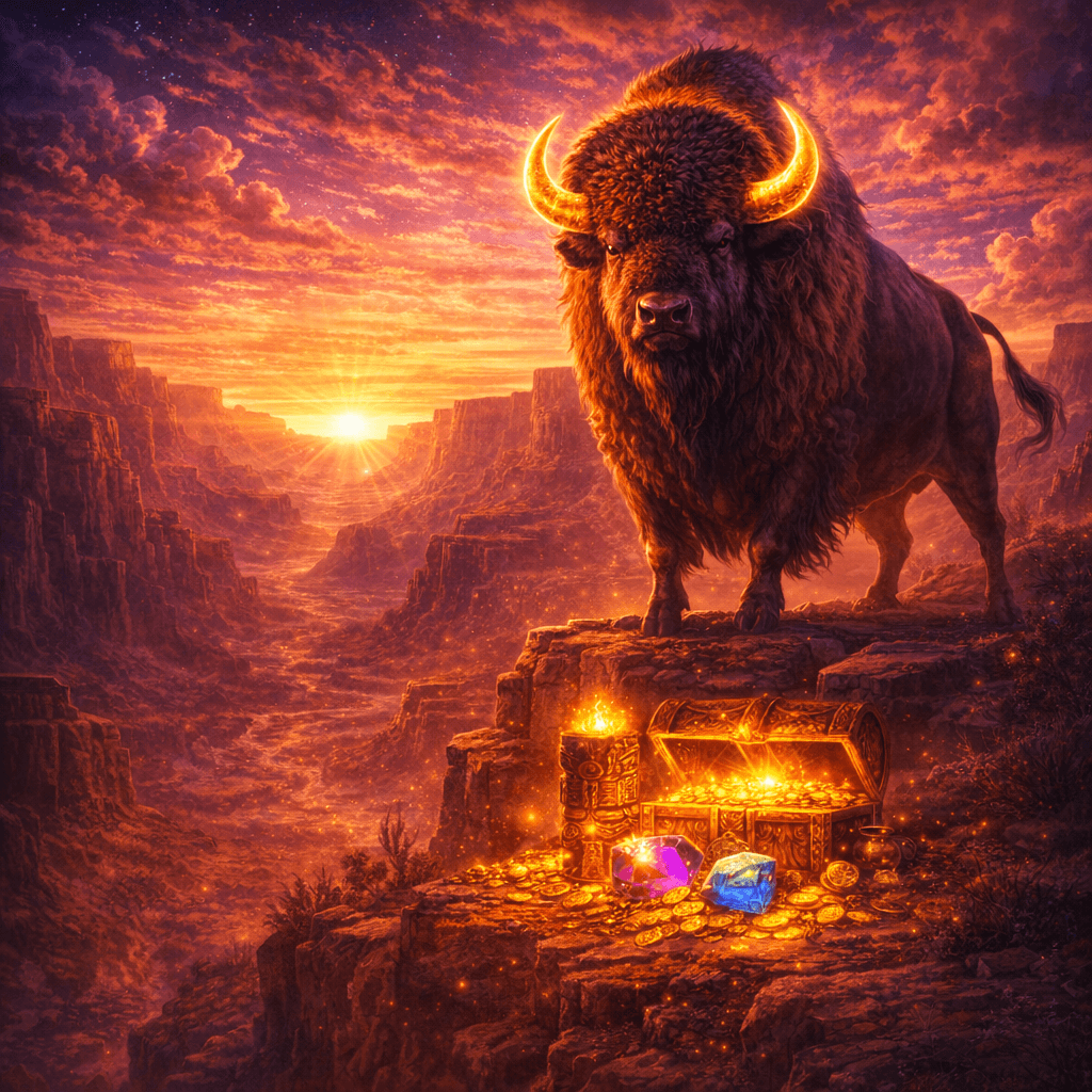 Buffalo King Megaways themed artwork