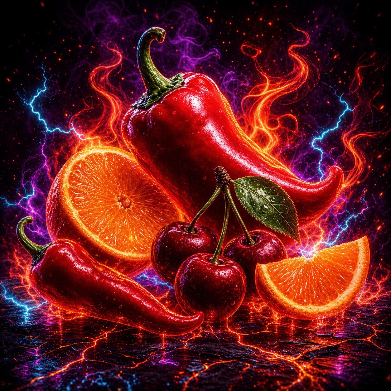 Burning Hot themed artwork