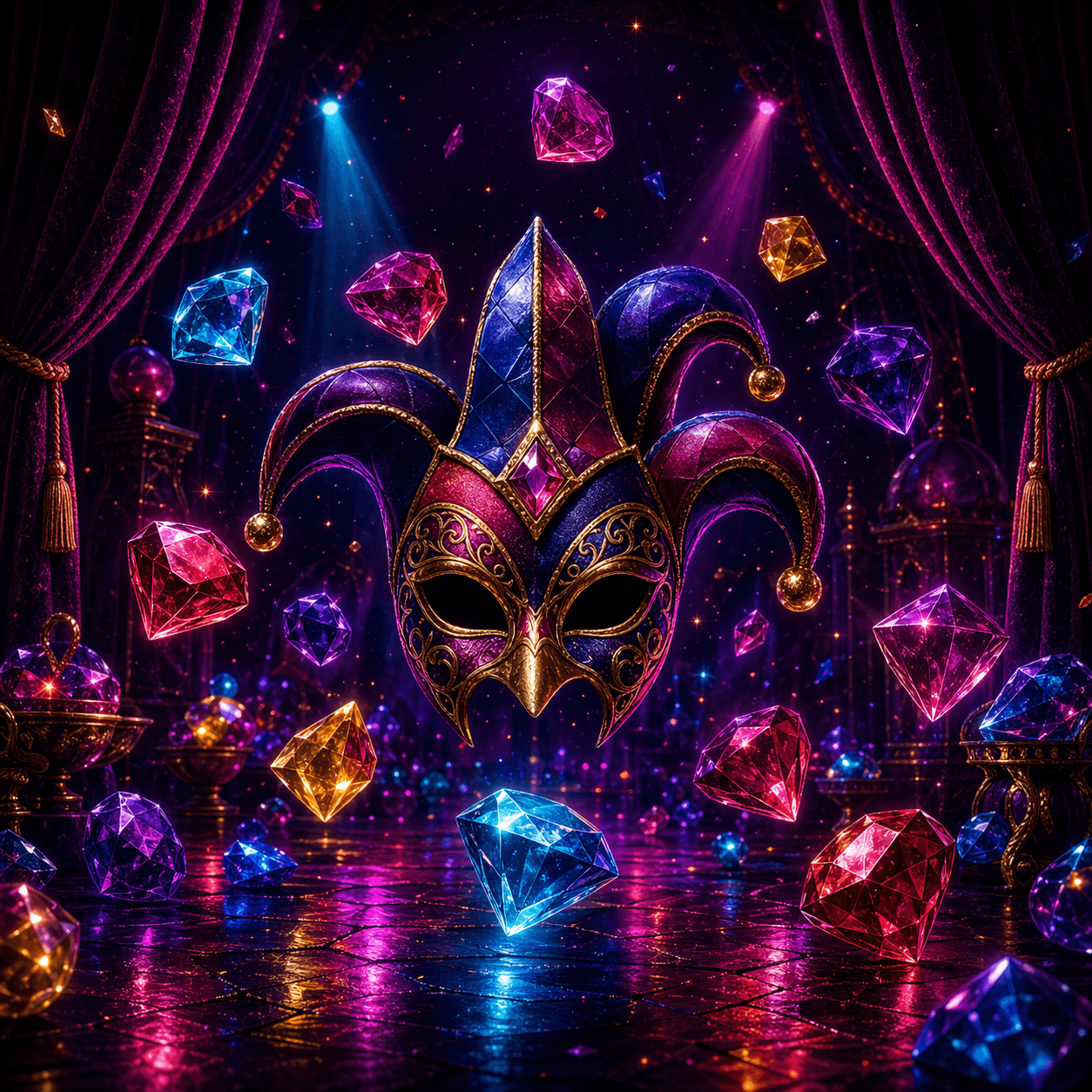 Joker's Jewels themed artwork