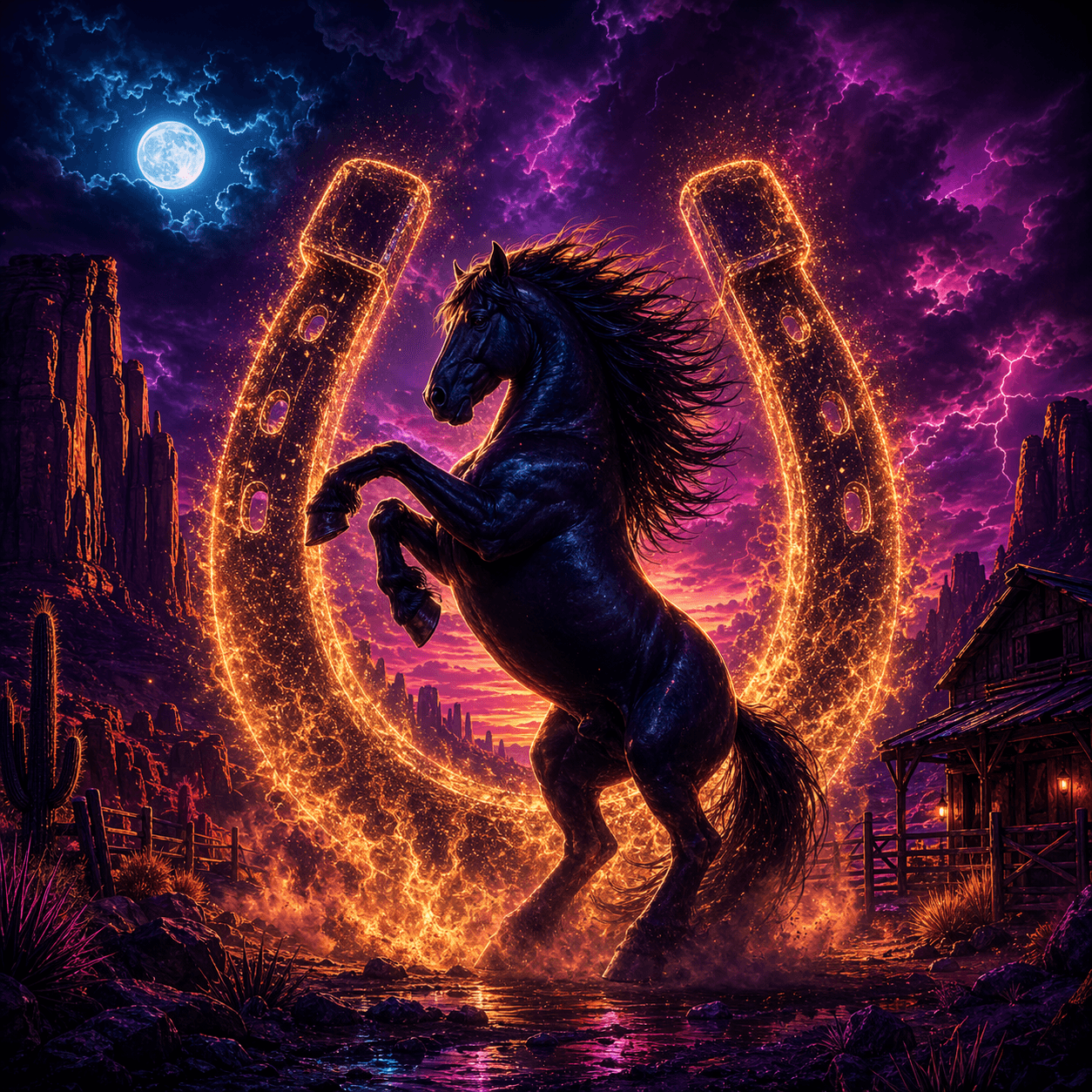 Mustang Gold themed artwork