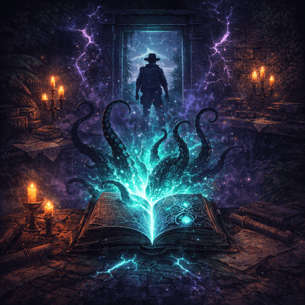 Rich Wilde and the Tome of Madness themed artwork