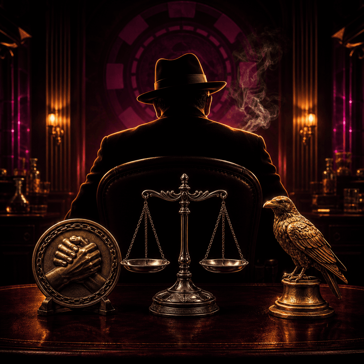 The Godfather: 3 Pillars of Power themed artwork