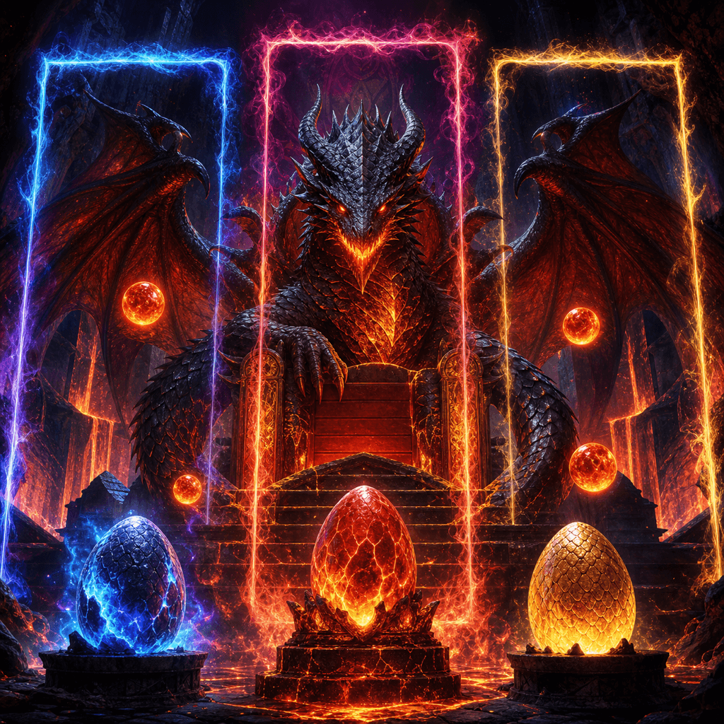Throne of Flame themed artwork